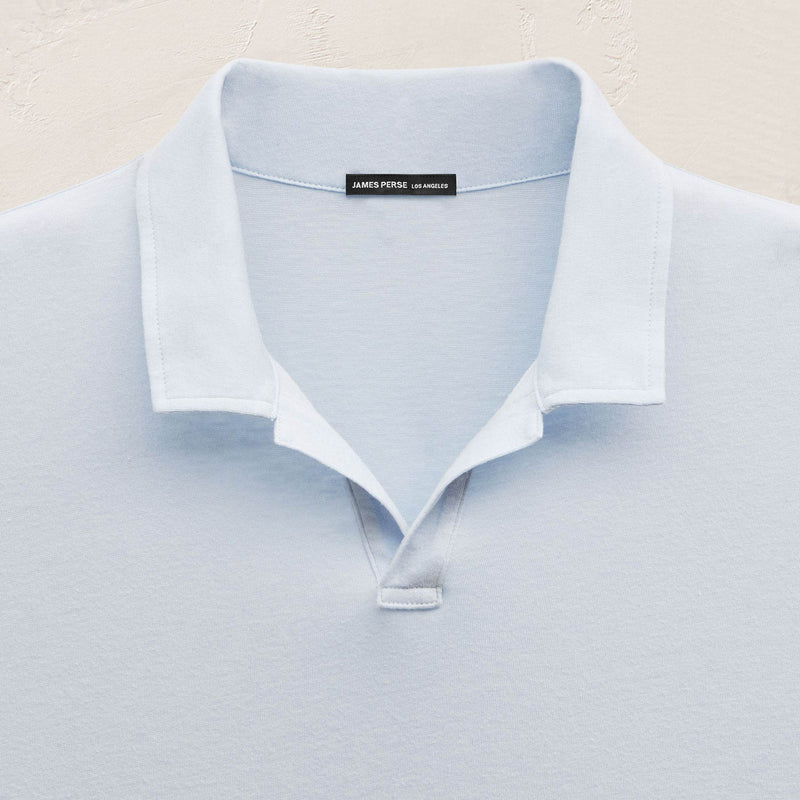 Cotton Cashmere Open Polo in Memory | James Perse Los Angeles