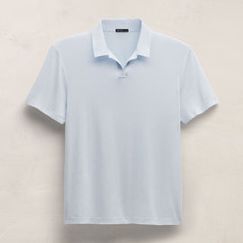 Cotton Cashmere Open Polo in Memory | James Perse Los Angeles