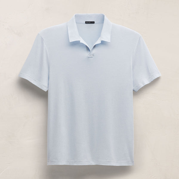 Cotton Cashmere Open Polo in Memory | James Perse Los Angeles