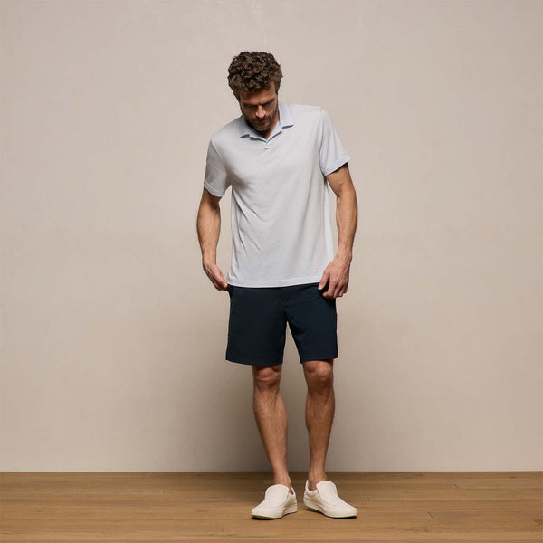 Cotton Cashmere Open Polo in Memory | James Perse Los Angeles