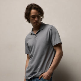 Cotton Cashmere Open Polo in Ore | James Perse Los Angeles