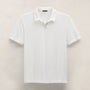 Cotton Cashmere Open Polo in White | James Perse Los Angeles