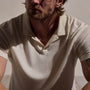 Cotton Cashmere Open Polo in White | James Perse Los Angeles