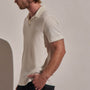 Cotton Cashmere Open Polo in White | James Perse Los Angeles
