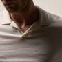 Cotton Cashmere Open Polo in White | James Perse Los Angeles