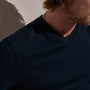 Cotton Cashmere Short Sleeve V Neck in Blue Noir | James Perse Los Angeles