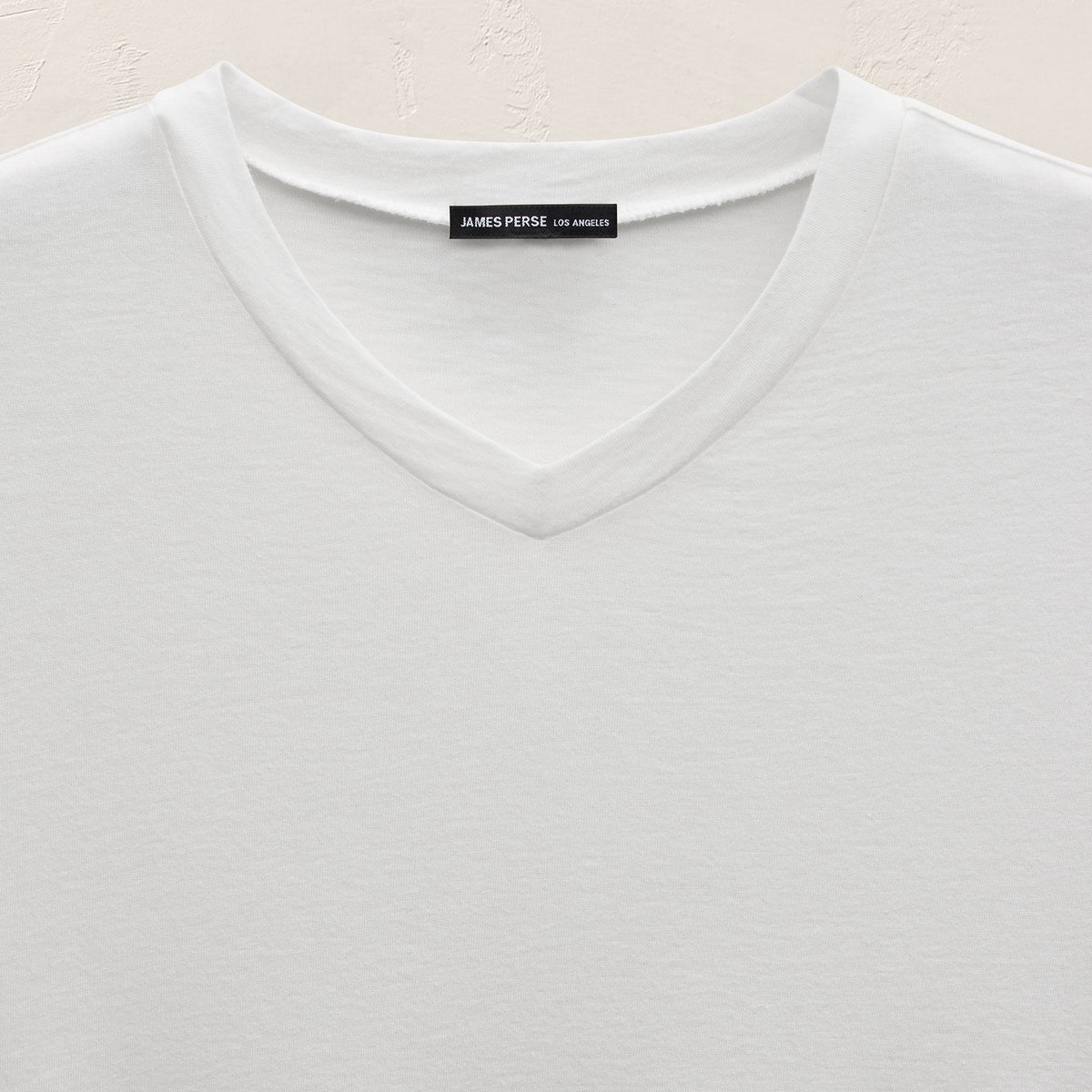 Cotton Cashmere Short Sleeve V Neck in White | James Perse Los Angeles