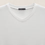 Cotton Cashmere Short Sleeve V Neck in White | James Perse Los Angeles