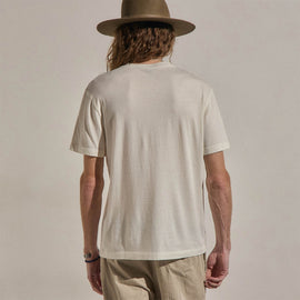 Cotton Cashmere Short Sleeve V Neck in White | James Perse Los Angeles