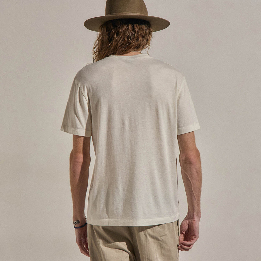 Cotton Cashmere Short Sleeve V Neck in White | James Perse Los Angeles