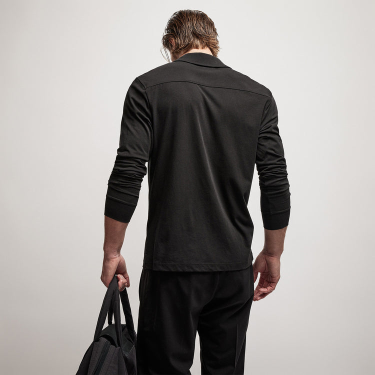 Clean Finish Jersey Shirt in Black | James Perse Los Angeles