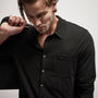 Clean Finish Jersey Shirt in Black | James Perse Los Angeles