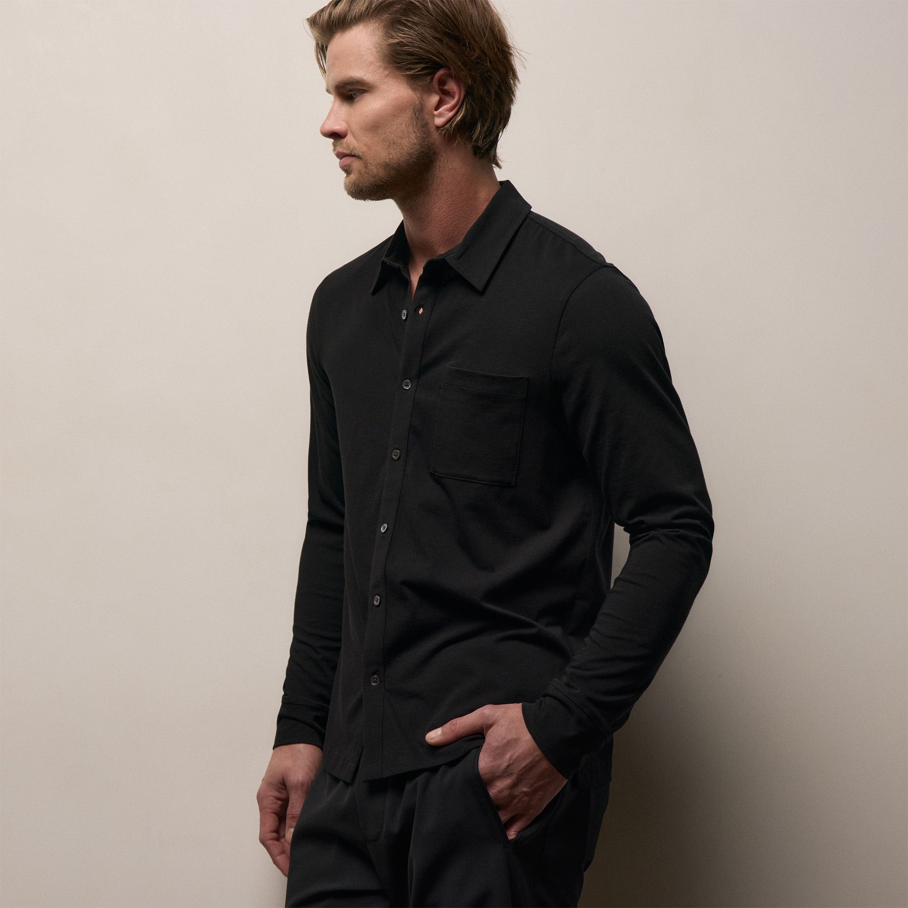 Standard Shirt - Black | James Perse Los Angeles