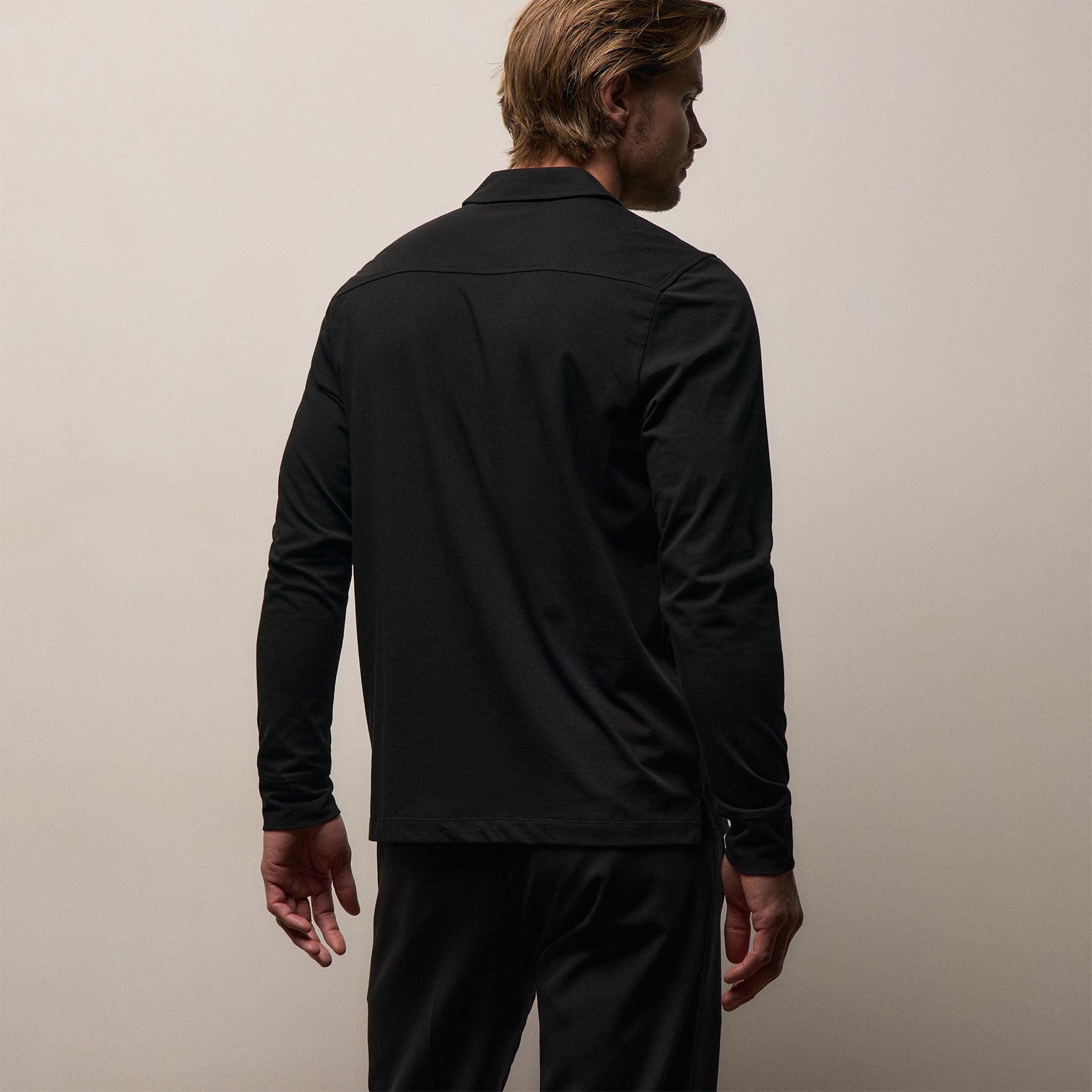 Clean Finish Jersey Shirt - Black | James Perse Los Angeles