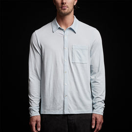 Knit Jersey Shirt in Baby Blue | James Perse Los Angeles