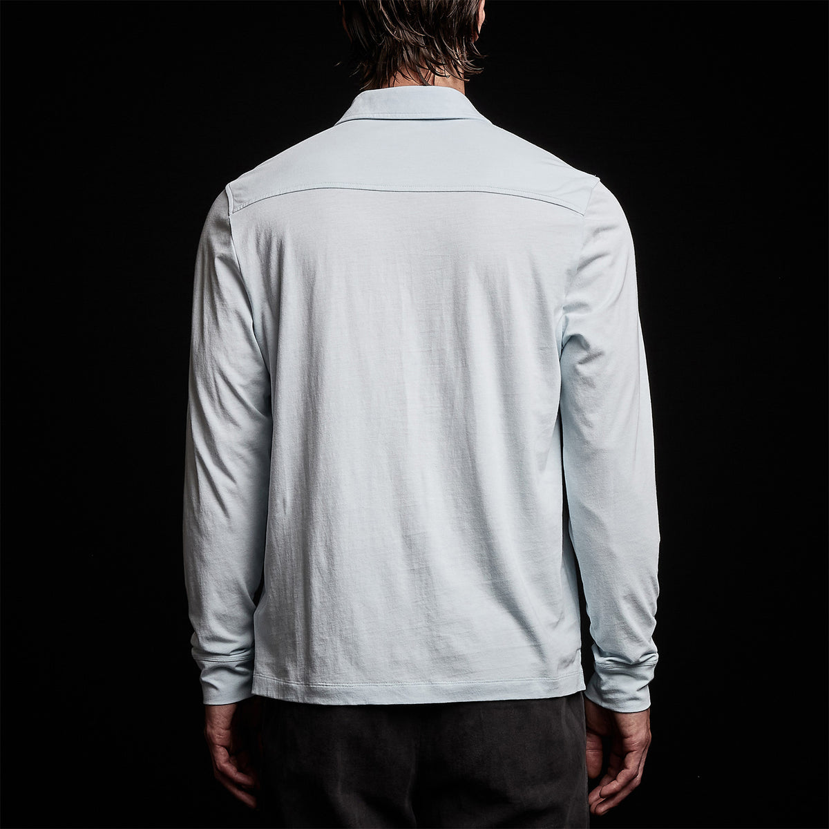 Knit Jersey Shirt in Baby Blue | James Perse Los Angeles