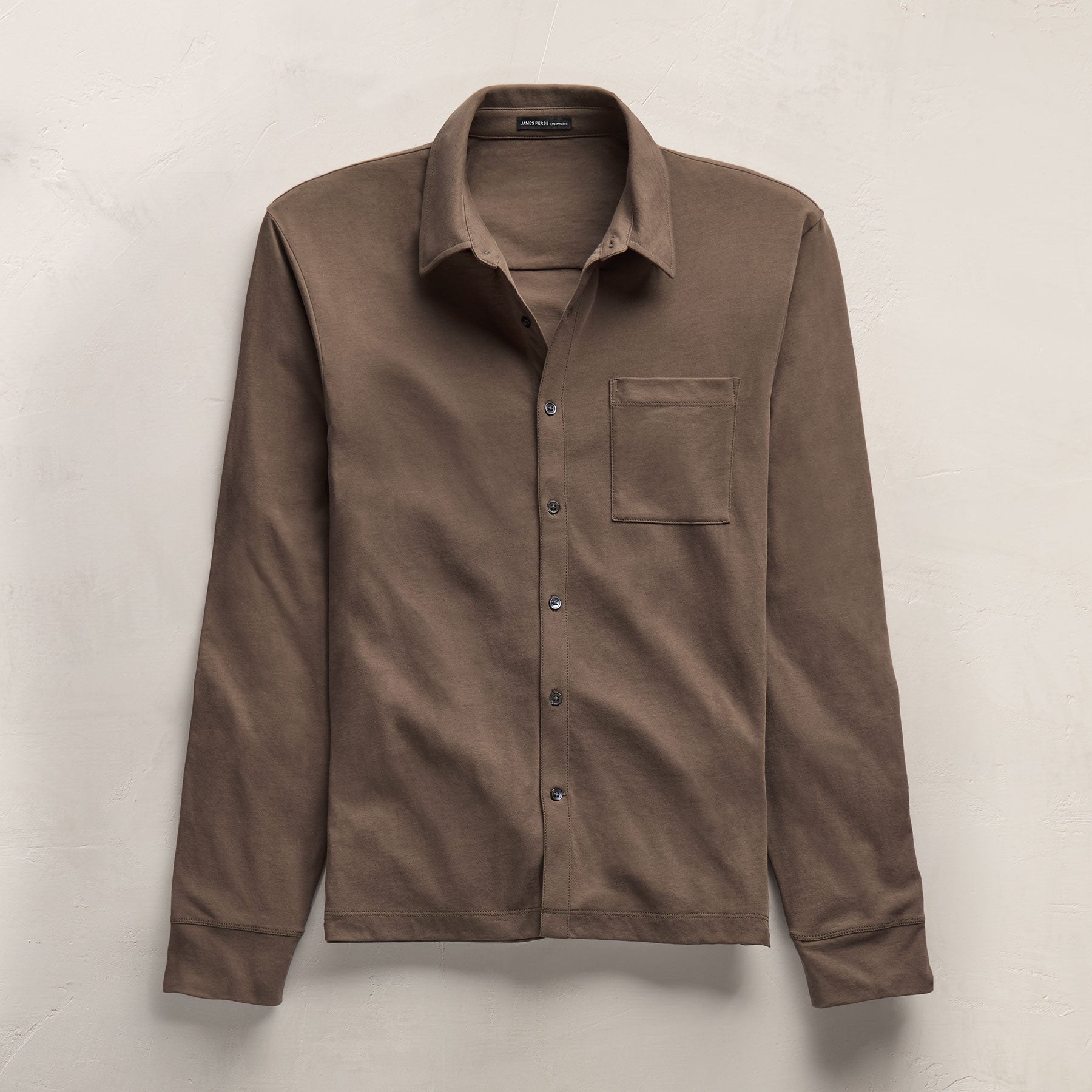 Clean Finish Jersey Shirt - Light Khaki | James Perse Los Angeles