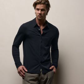Clean Finish Jersey Shirt in Deep | James Perse Los Angeles