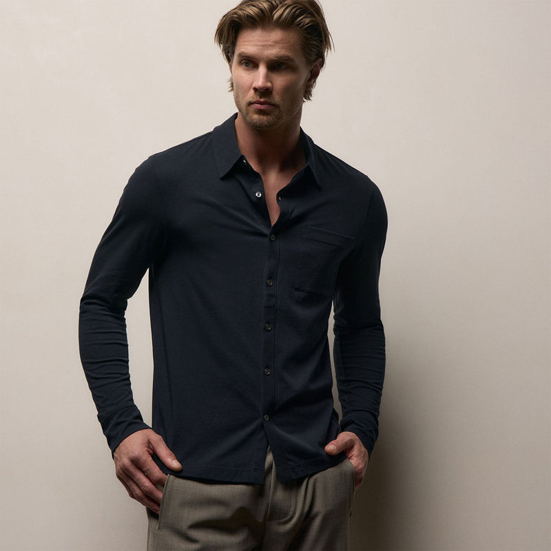 Clean Finish Jersey Shirt in Deep | James Perse Los Angeles