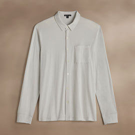 Clean Finish Jersey Shirt in Light Mist | James Perse Los Angeles