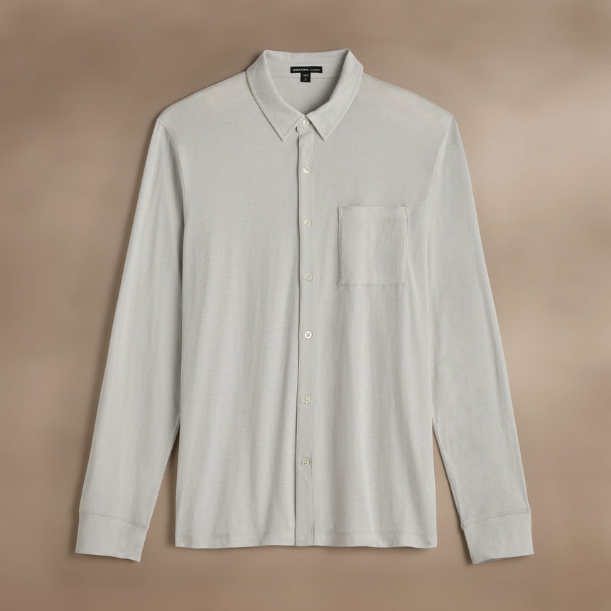 Clean Finish Jersey Shirt in Light Mist | James Perse Los Angeles