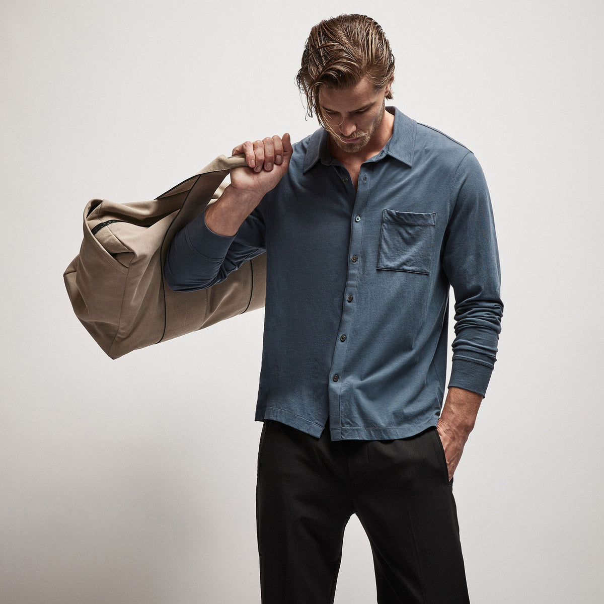 Clean Finish Jersey Shirt in Maine | James Perse Los Angeles