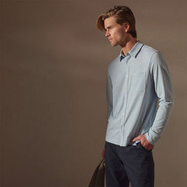 Knit Jersey Shirt in Open Sky | James Perse Los Angeles