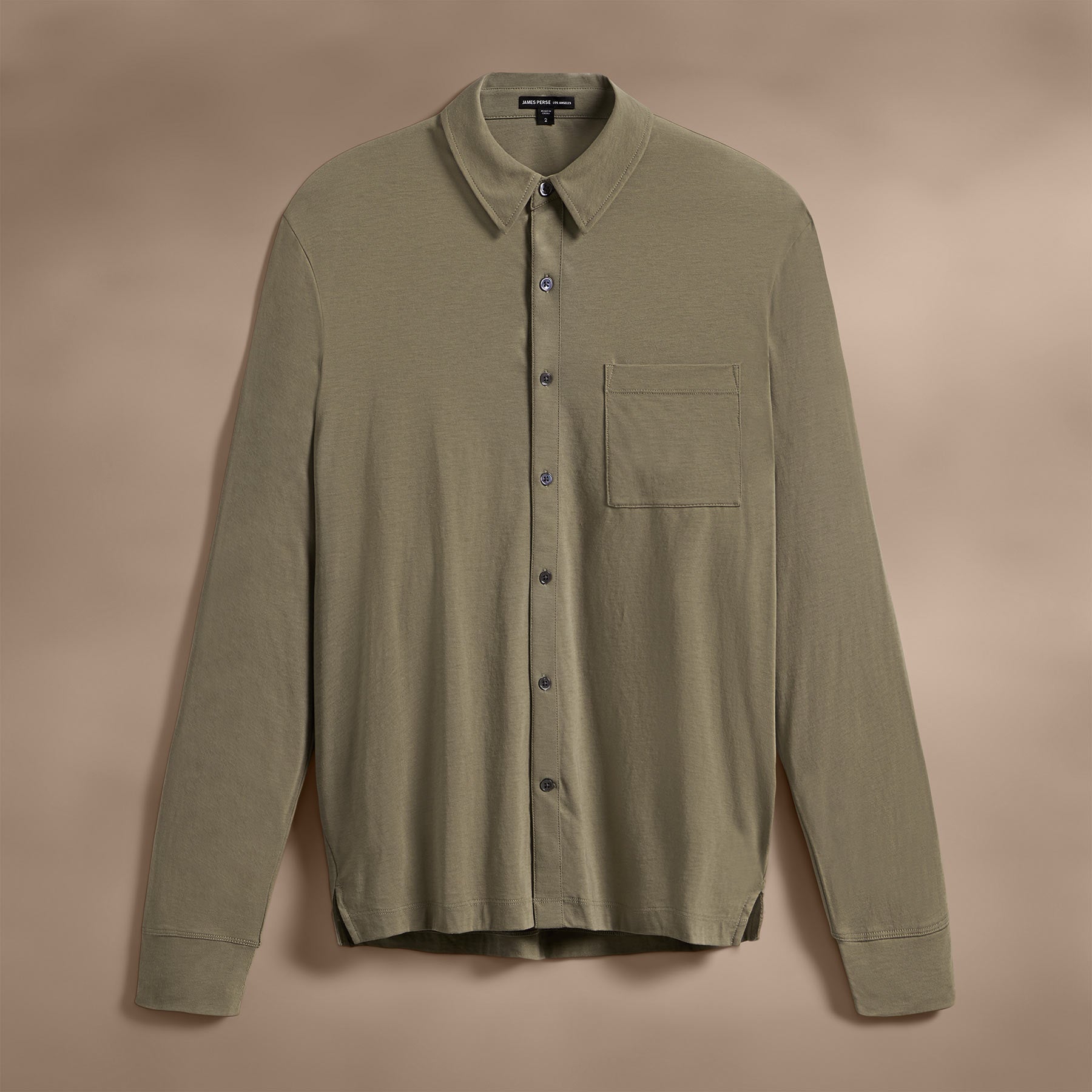 Clean Finish Jersey Shirt in Peet | James Perse Los Angeles