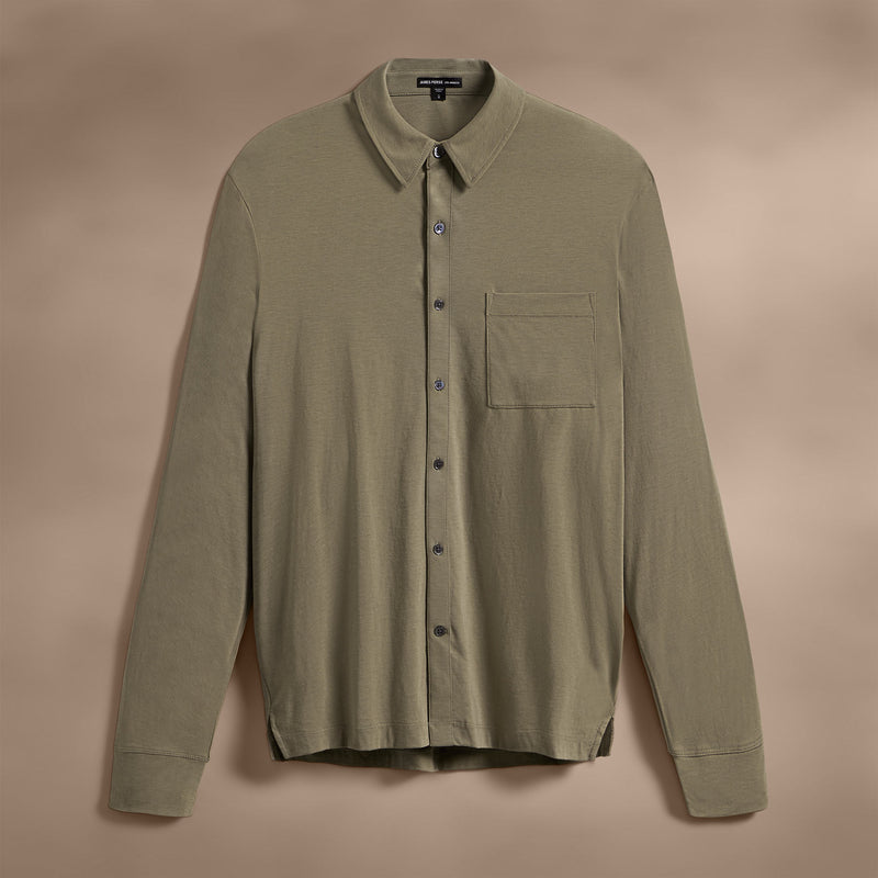 Clean Finish Jersey Shirt in Peet | James Perse Los Angeles