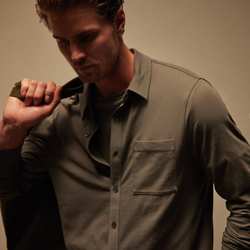 Clean Finish Jersey Shirt in Palm | James Perse Los Angeles