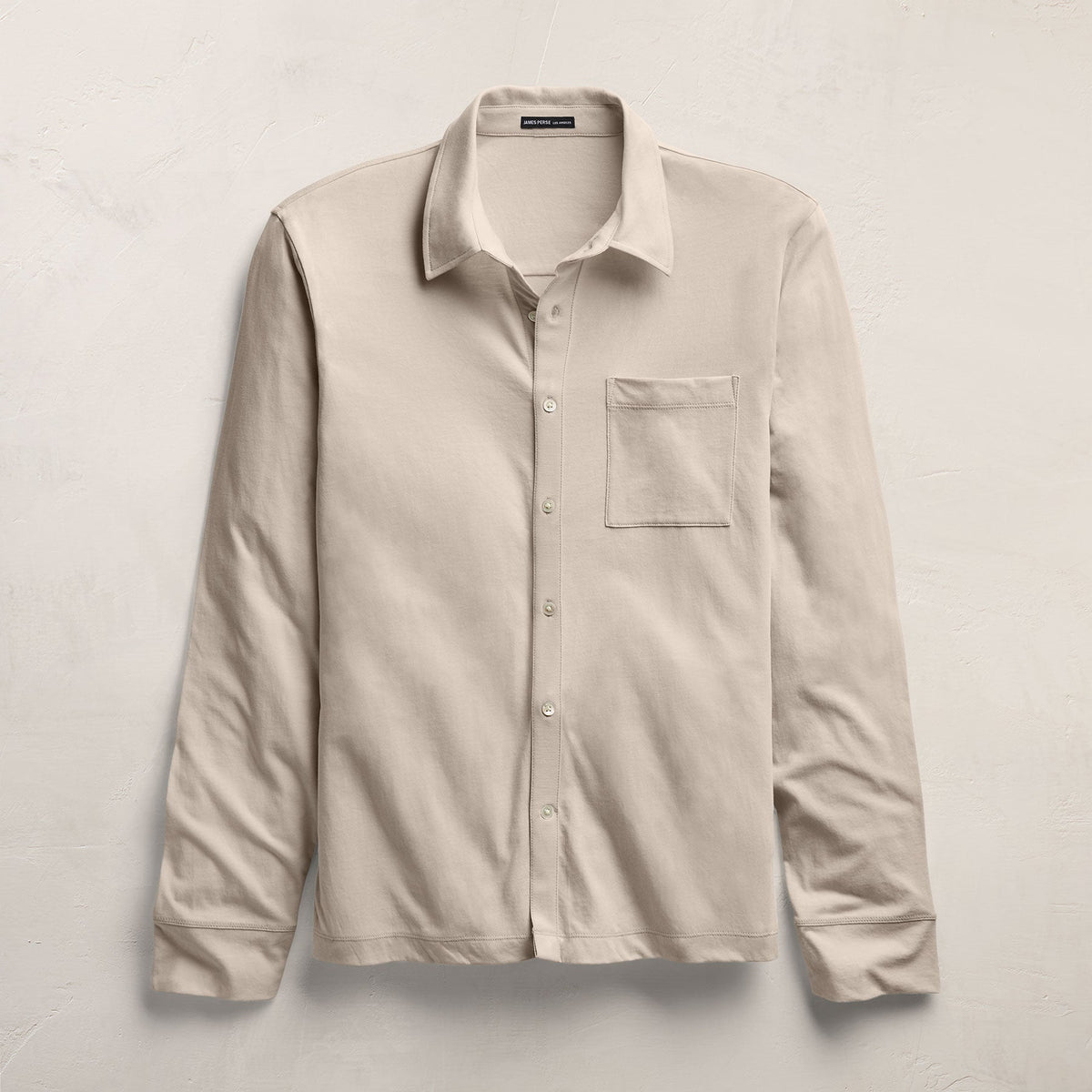 Clean Finish Jersey Shirt in Pearl | James Perse Los Angeles