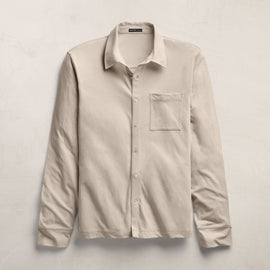 Clean Finish Jersey Shirt in Pearl | James Perse Los Angeles