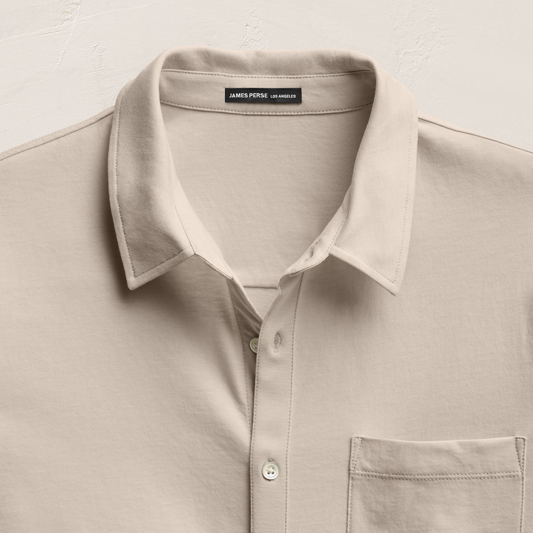 Clean Finish Jersey Shirt in Pearl | James Perse Los Angeles