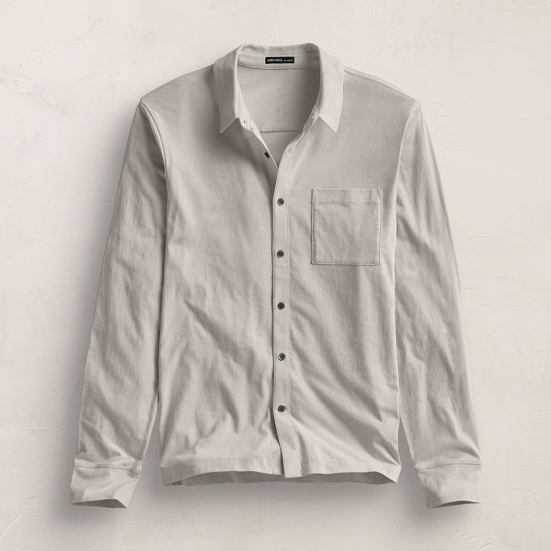 Clean Finish Jersey Shirt in Salt | James Perse Los Angeles