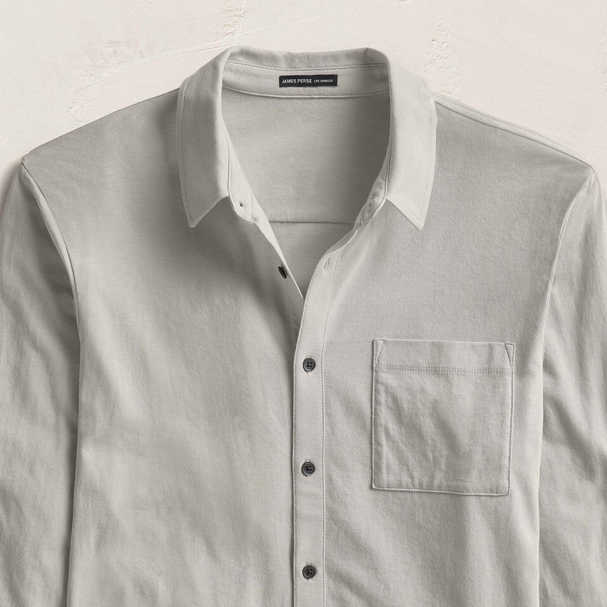 Clean Finish Jersey Shirt in Salt | James Perse Los Angeles