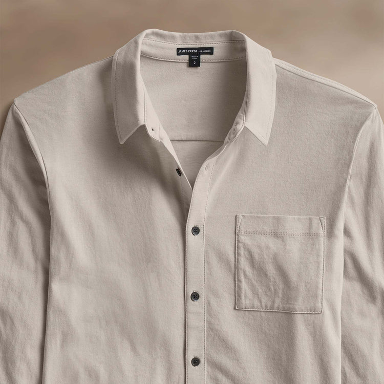 Clean Finish Jersey Shirt in Salt | James Perse Los Angeles