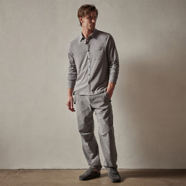 Knit Jersey Shirt in Silver Grey | James Perse Los Angeles