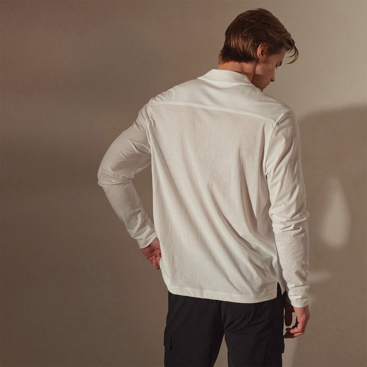 Clean Finish Jersey Shirt in White | James Perse Los Angeles