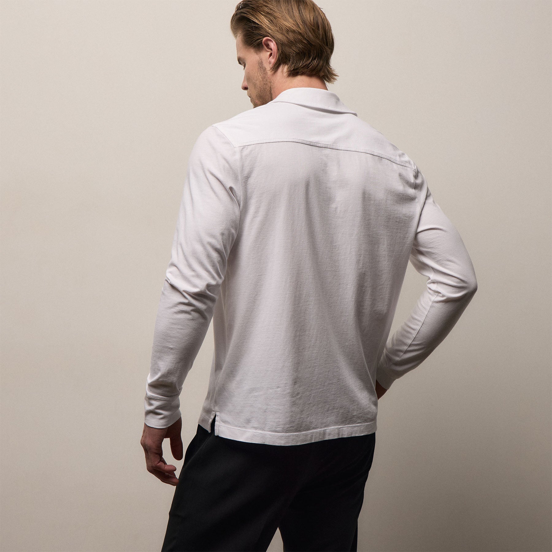 Clean Finish Jersey Shirt in White | James Perse Los Angeles
