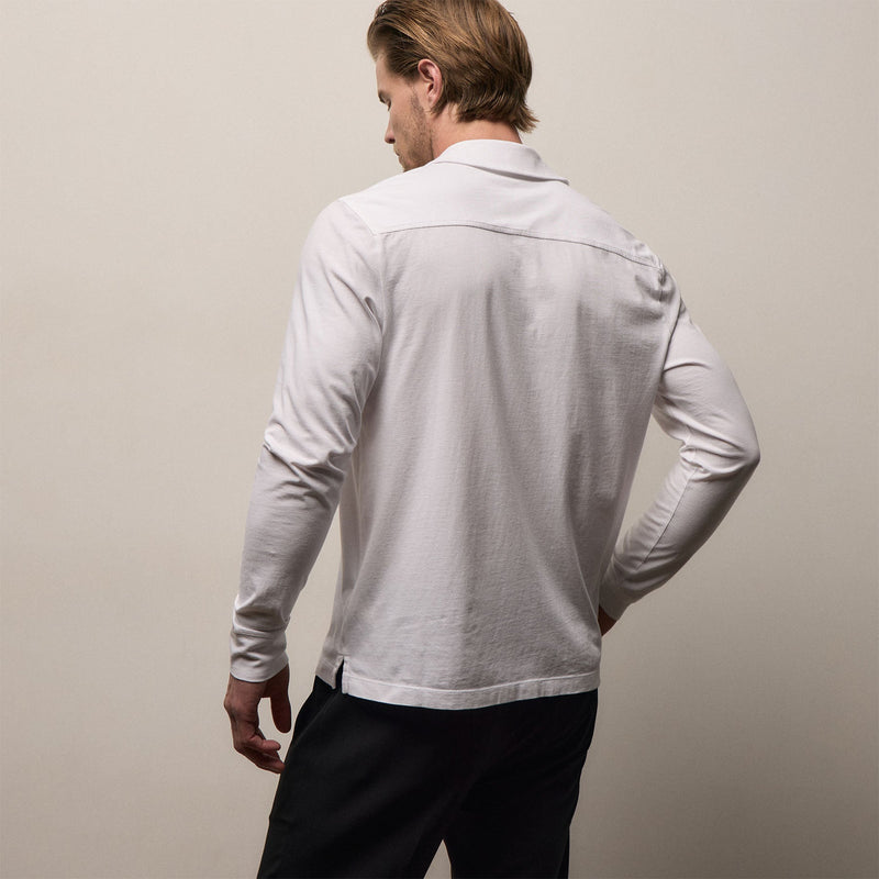 Clean Finish Jersey Shirt in White | James Perse Los Angeles