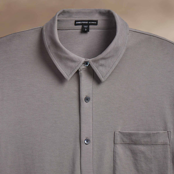 Clean Finish Jersey Shirt in Wolf | James Perse Los Angeles