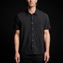 Clean Finish Short Sleeve Shirt  in Black | James Perse Los Angeles