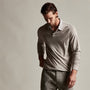 Clean Finish Jersey Contrast Polo in Dapple/Fog | James Perse Los Angeles