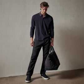 Clean Finish Jersey Contrast Polo in French Navy/Magma | James Perse Los Angeles