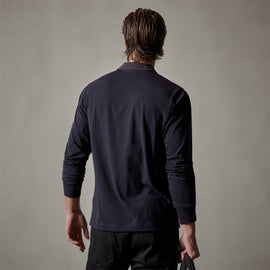 Clean Finish Jersey Contrast Polo in French Navy/Magma | James Perse Los Angeles