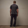 Clean Contrast Placket Short Sleeve in Magma/Black | James Perse Los Angeles