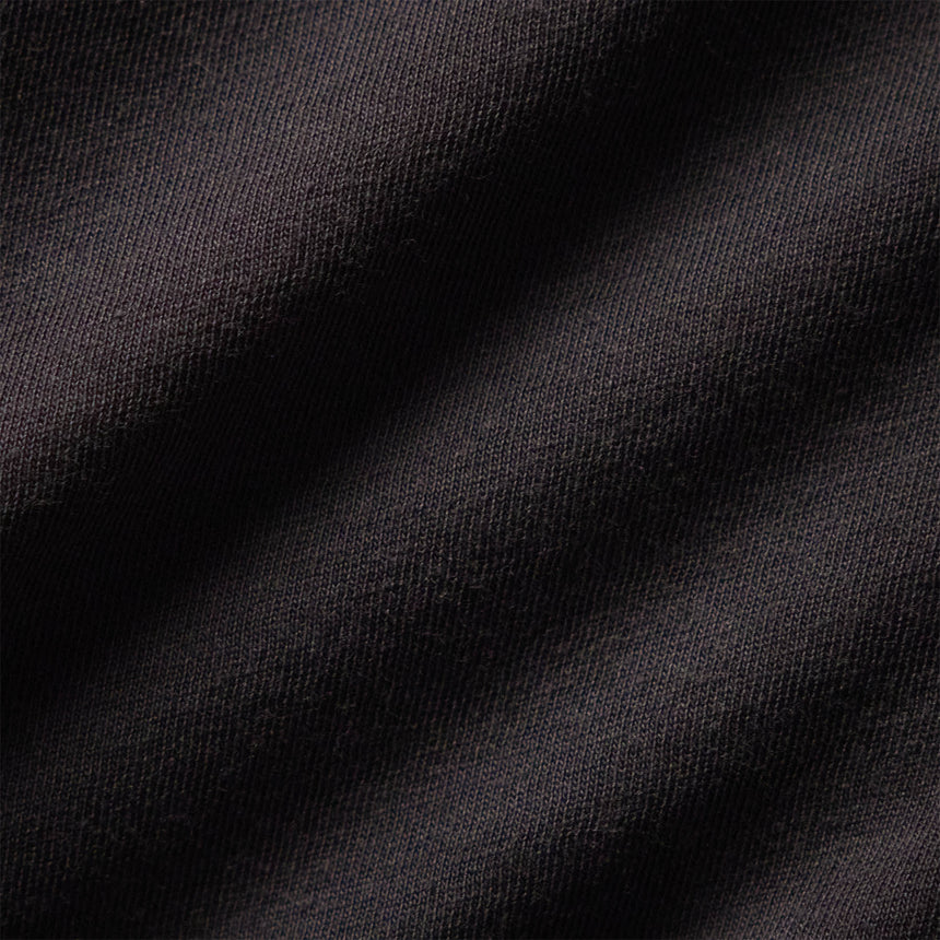 Clean Contrast Placket Short Sleeve in Magma/Black | James Perse Los Angeles