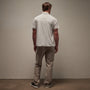 Clean Contrast Placket Short Sleeve in White/Parchment | James Perse Los Angeles