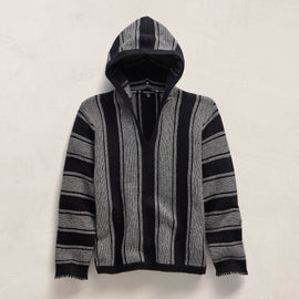 Mens Poncho in Black Stripe | James Perse Los Angeles FLAT
