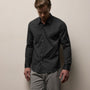 Matte Stretch Poplin Dress Shirt in Black | James Perse Los Angeles